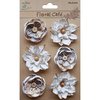 Little Birdie Crafts - Floral Cafe Collection - Printed Linz Petals - Grey