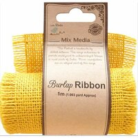 Little Birdie Crafts - Mix Media Collection - Burlap Ribbon - Yellow