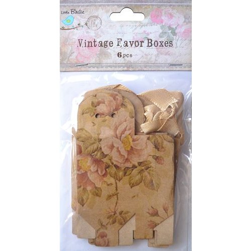 Little Birdie Crafts - Vintage Floral Collection - Gift Box - Triangle - Small