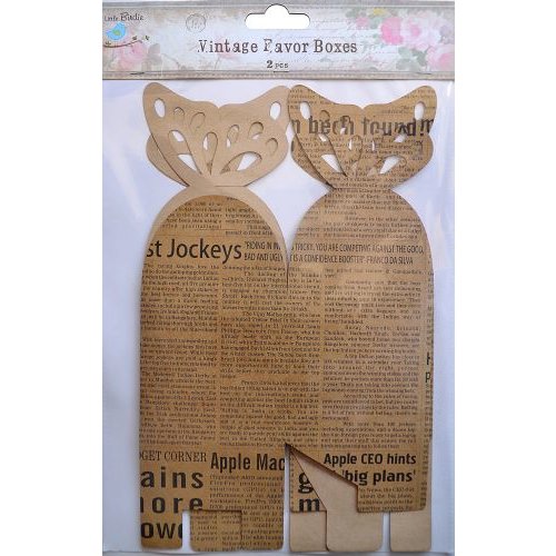 Little Birdie Crafts - Newsprint Collection - Gift Box - Butterfly - Large