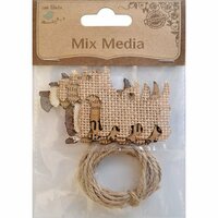 Little Birdie Crafts - Mix Media Collection - Scotty Dogs with Twine