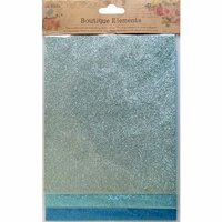 Little Birdie Crafts - Boutique Elements Collection - Glitter Sheets - Blue