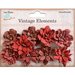 Little Birdie Crafts - Vellum Elements Collection - Serenade Blooms - Cherry Red