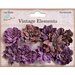 Little Birdie Crafts - Vellum Elements Collection - Serenade Blooms - Grape Crush