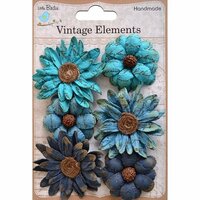 Little Birdie Crafts - Vellum Elements Collection - Phoebe Petals - Ocean Spray