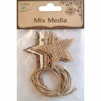 Little Birdie Crafts - Mix Media Collection - Star Tags with Twine