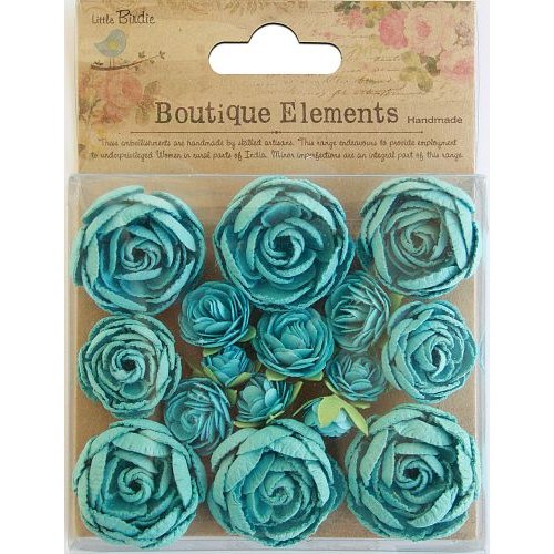 Little Birdie Crafts - Little Birdie - English Roses - Blue