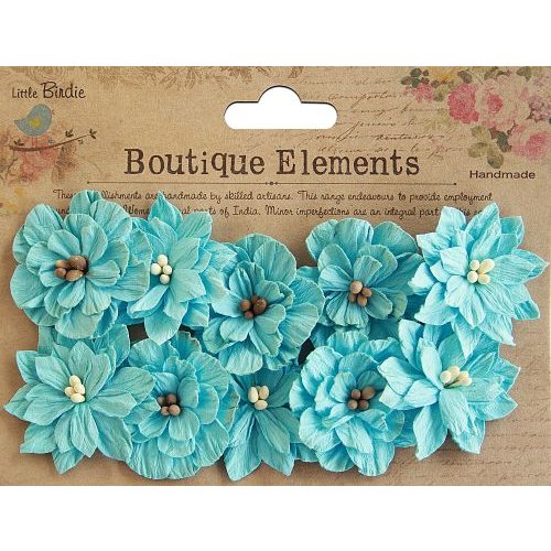 Little Birdie Crafts - Boutique Elements Collection - Serenade Blooms - Blue