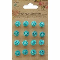 Little Birdie Crafts - Boutique Elements Collection - Micro Roses - Blue