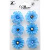 Little Birdie Crafts - Vellum Elements Collection - Boutique Flowers - Cool Blue
