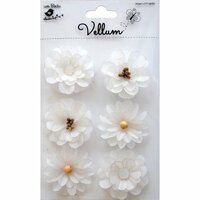 Little Birdie Crafts - Vellum Elements Collection - Boutique Flowers - White