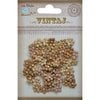 Little Birdie Crafts - Vintaj Collection - Beaded Micro Petals - Rustic Tan