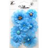 Little Birdie Crafts - Vellum Elements Collection - Symphony Flowers - Cool Blue