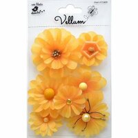 Little Birdie Crafts - Vellum Elements Collection - Symphony Flowers - Lemon