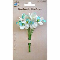 Little Birdie Crafts - Handmade Creation Collection - Mini Orchid Flower - Blues
