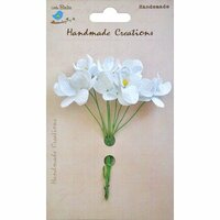 Little Birdie Crafts - Handmade Creation Collection - Mini Orchid Flower - Whites