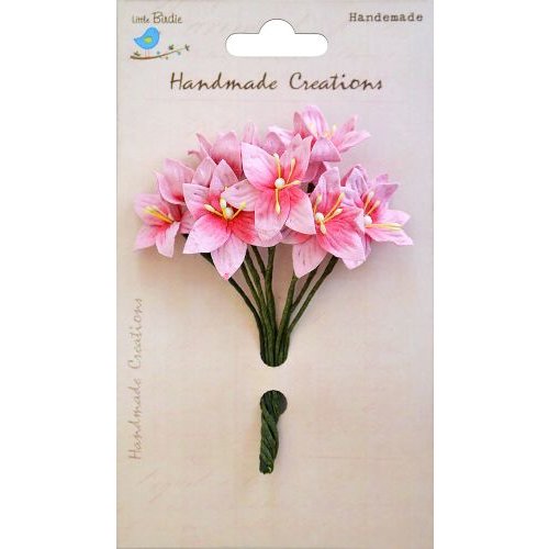 Little Birdie Crafts - Handmade Creation Collection - Mini Lily Flower - Pinks