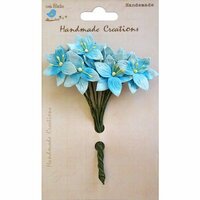 Little Birdie Crafts - Handmade Creation Collection - Mini Lily Flower - Blues