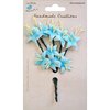 Little Birdie Crafts - Handmade Creation Collection - Stemmed Lily Flower - Blues