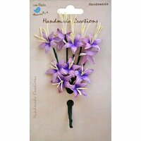 Little Birdie Crafts - Handmade Creation Collection - Stemmed Lily Flower - Purples