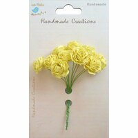 Little Birdie Crafts - Handmade Creation Collection - Open Rose - Yellow