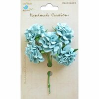 Little Birdie Crafts - Handmade Creation Collection - Curly Rose - Blue