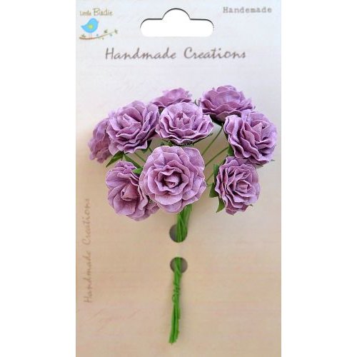 Little Birdie Crafts - Handmade Creation Collection - Curly Rose - Purple