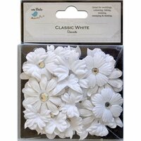 Little Birdie Crafts - Boutique Elements Collection - Butterflies N' Blooms - White