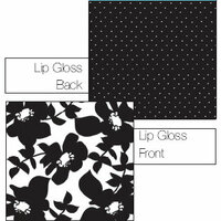 Luxe Designs Inc. - Classic Black Collection - 12x12 Double Sided Paper - Lipgloss, CLEARANCE