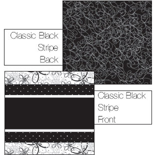 Luxe Designs Inc. - Classic Black Collection - 12x12 Double Sided Paper - Classic Black Stripe