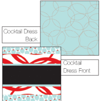 Luxe Designs Inc. - Cocktail Dress Collection - 12x12 Double Sided Paper - Cocktail Dress Stripe, CLEARANCE