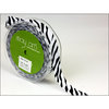 May Arts - Designer Ribbon - Grosgrain Animal Print - Zebra - 30 Yards