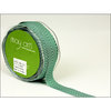 May Arts - Designer Ribbon - Twill Stripes - Green - 30 Yards