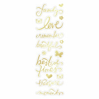 Momenta - Mini Clear Stickers with Foil Accents - Family