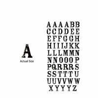 Momenta - Chipboard Stickers - Small - Serif Alphabet - Black