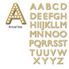 Momenta - Chipboard Stickers with Foil Accents - Medium - Marquee Alphabet - Gold