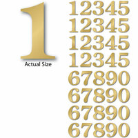 Momenta - Chipboard Stickers with Foil Accents - Large - Serif Numbers - Gold