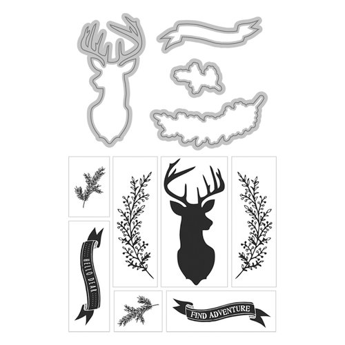 Art-C - Die and Clear Acrylic Stamp Set - Deer