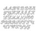 Momenta - Chipboard Stickers with Foil Accents - Alphabet - Silver