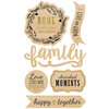 Momenta - Wood Stickers with Foil Accents - Family