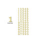 Momenta - Chipboard Stickers with Foil Accents - Small - Serif Numbers - Gold