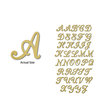 Momenta - Chipboard Stickers with Glitter Accents - Medium - Alphabet - Script - Gold