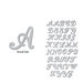 Momenta - Chipboard Stickers with Glitter Accents - Medium - Alphabet - Silver