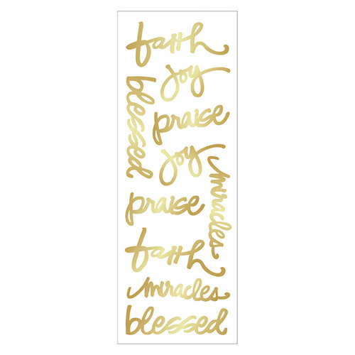 Momenta - Cardstock Stickers with Foil Accents - Faith