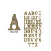 Momenta - Chipboard Stickers - Medium - Serif Alphabet - Gold Circles