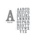 Momenta - Chipboard Stickers - Medium - Serif Alphabet - Silver Circles