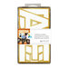 Momenta - Cardstock Stickers - 4 Inches - Alphabet - Sans Serif - White Gold Foil