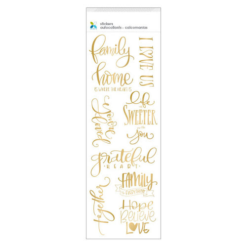Momenta - Acetate Stickers - Family - Gold