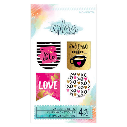 Momenta - The Explorer Journal Collection - Magnetic Clips - Geo Foil