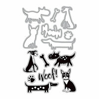 Art-C - Die and Clear Acrylic Stamp Set - Dogs